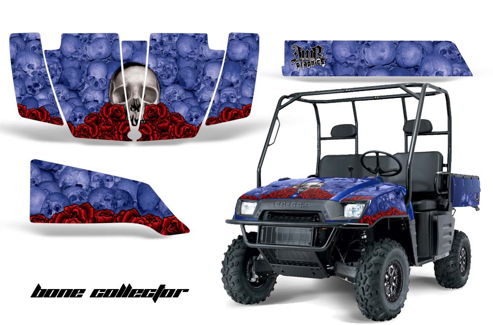 Polaris Ranger 500 / 700 XP Graphic Kit - 2005-2008 Bone Collector Blue