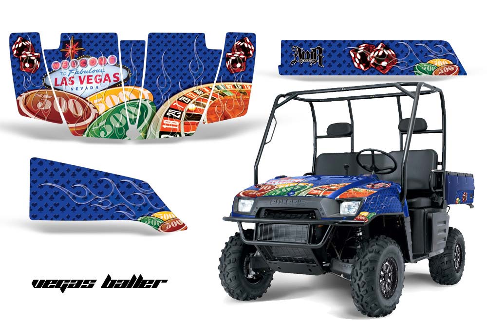 Polaris Ranger 500 / 700 XP Graphic Kit - 2005-2008 Vegas Baller Blue