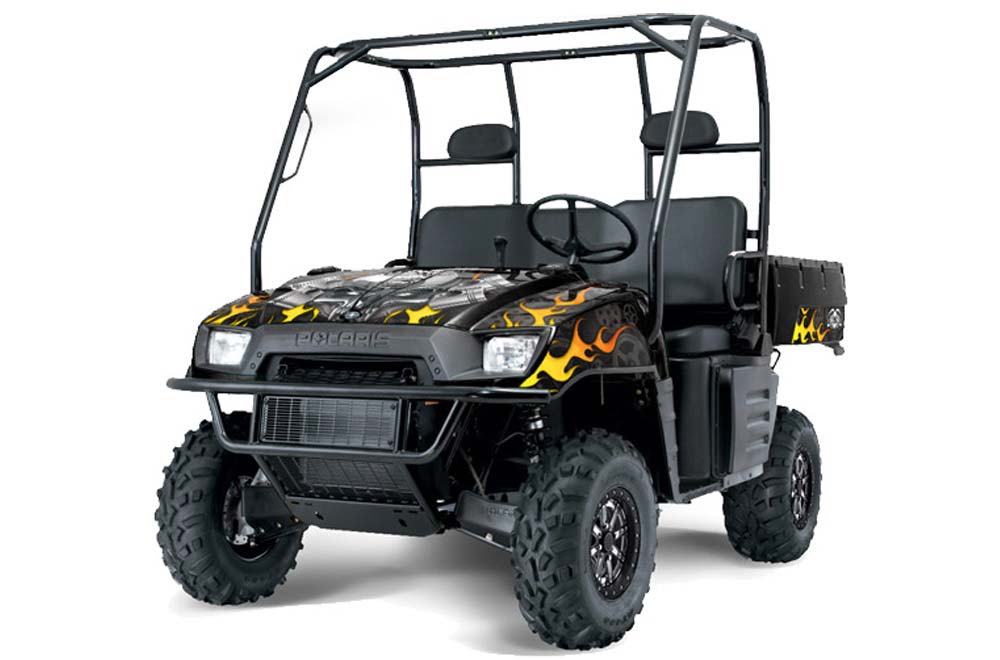 Polaris Ranger 500 / 700 XP Graphic Kit - 2005-2008 Motorhead Black
