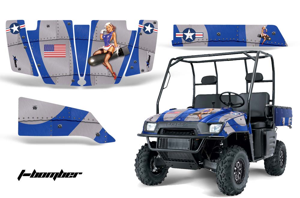 Polaris Ranger 500 / 700 XP Graphic Kit - 2005-2008 T Bomber Blue