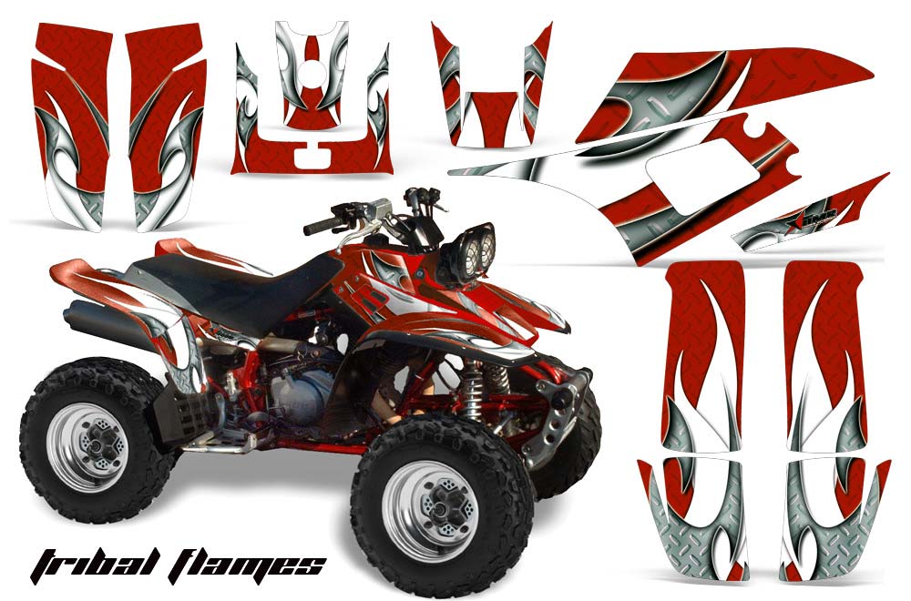 Yamaha Warrior 350 ATV Graphic Kit - All Years Tribal Flames Red