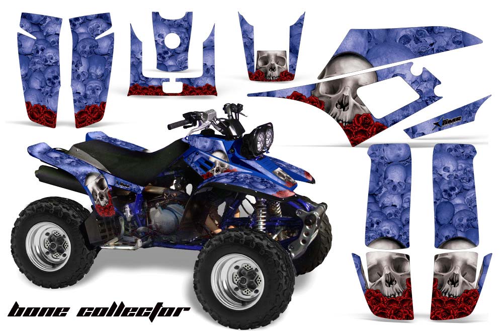 Yamaha Warrior 350 ATV Graphic Kit - All Years Bone Collector Blue