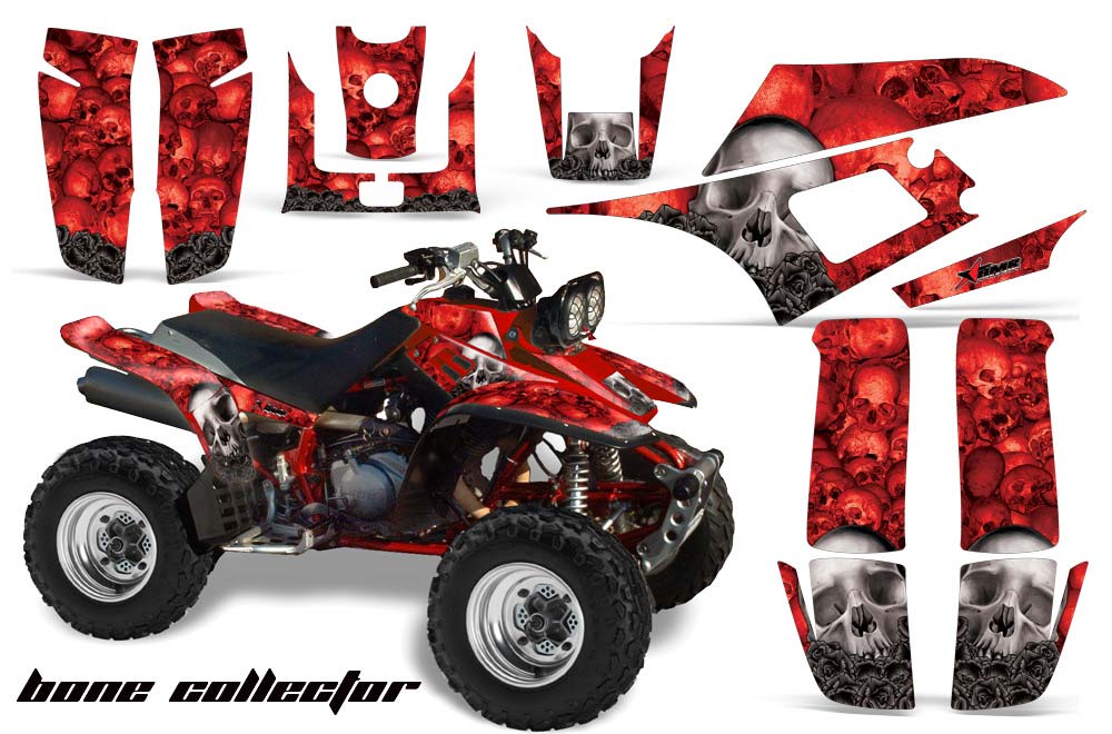 Yamaha Warrior 350 ATV Graphic Kit - All Years Bone Collector Red