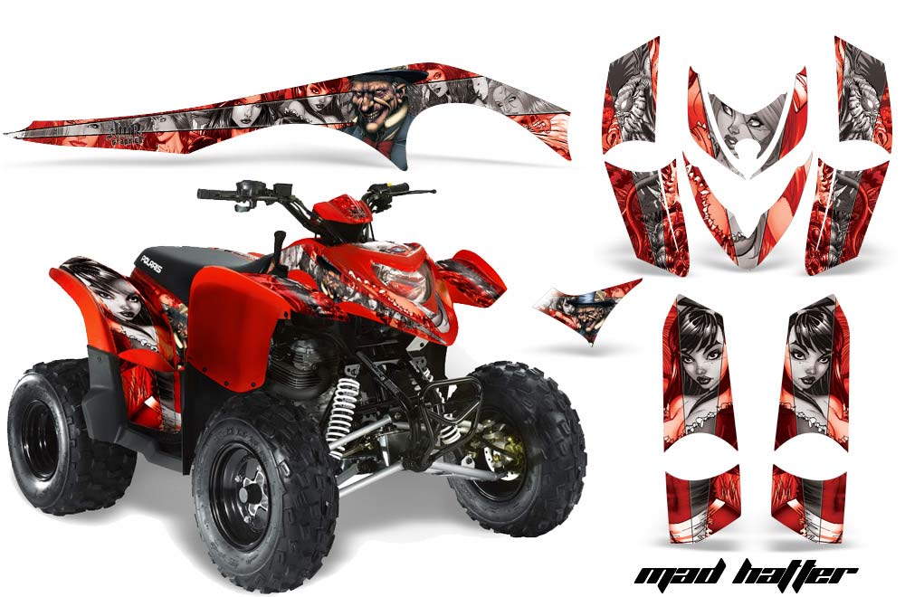 Polaris Phoenix 200 ATV Graphic Kit - 2005-2016 Motorhead Red
