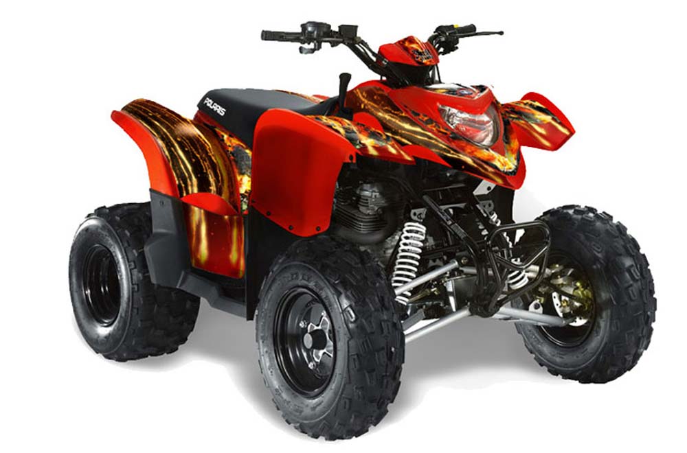 Polaris Phoenix 200 ATV Graphic Kit - 2005-2016 Firestorm Red