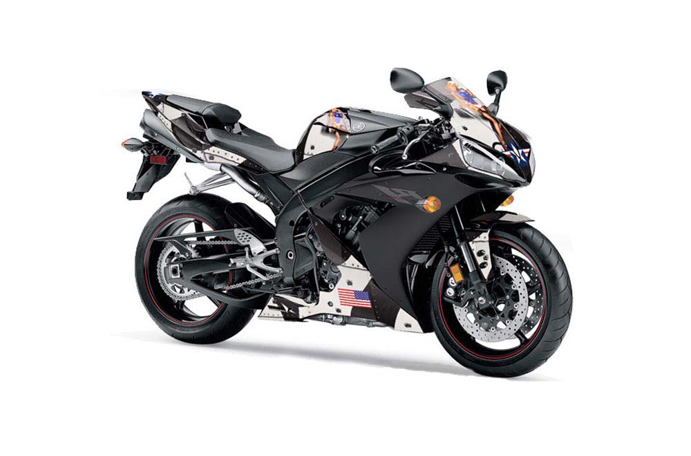 Yamaha R1 Graphic Kit - 2004-2005 T Bomber Black