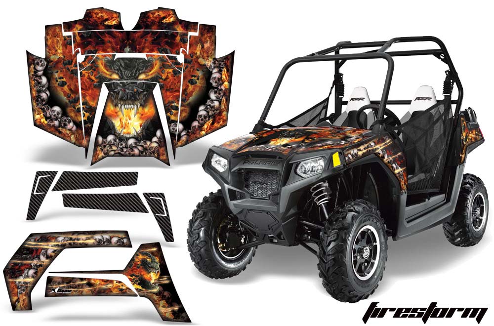 Polaris RZR 800 / 800S Graphic Kit - 2011-2014 Firestorm Black