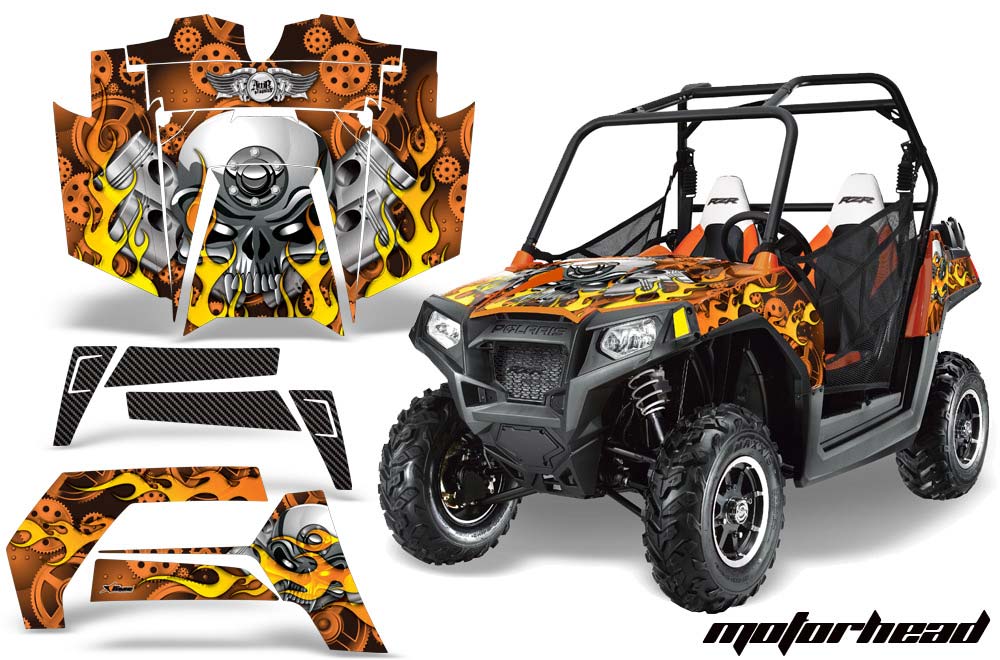 Polaris RZR 800 / 800S Graphic Kit - 2011-2014 Motorhead Orange