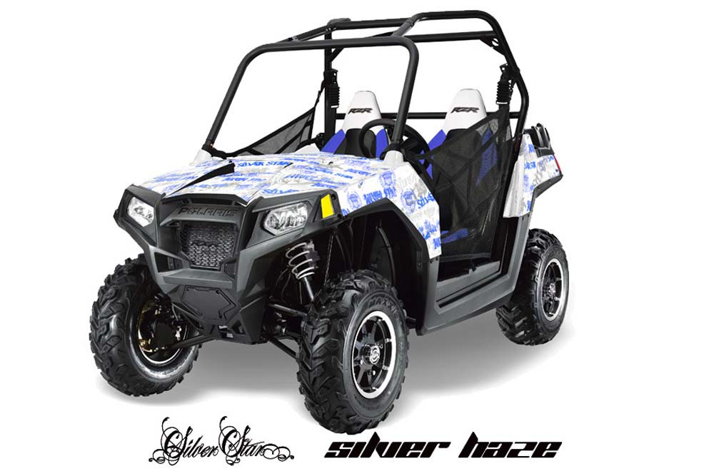 Polaris RZR 800 / 800S Graphic Kit - 2011-2014 Silver Star - Silverhaze Blue