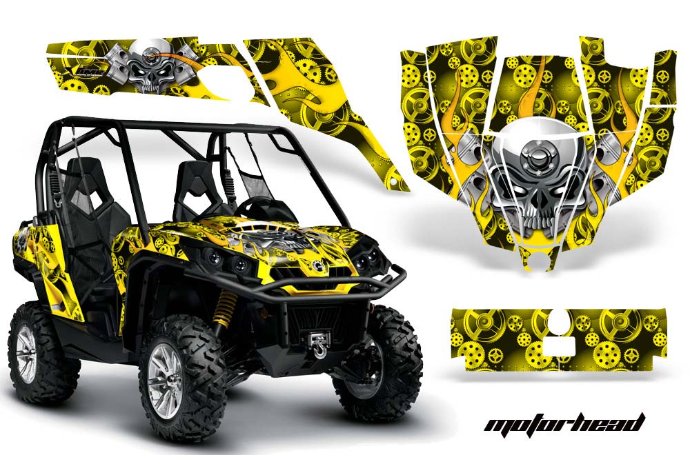 Can-Am Commander 1000 / 800 Graphic Kit - All Years Motorhead Yellow