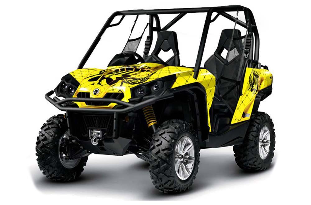 Can-Am Commander 1000 / 800 Graphic Kit - All Years Silver Star - Reloaded Yellow