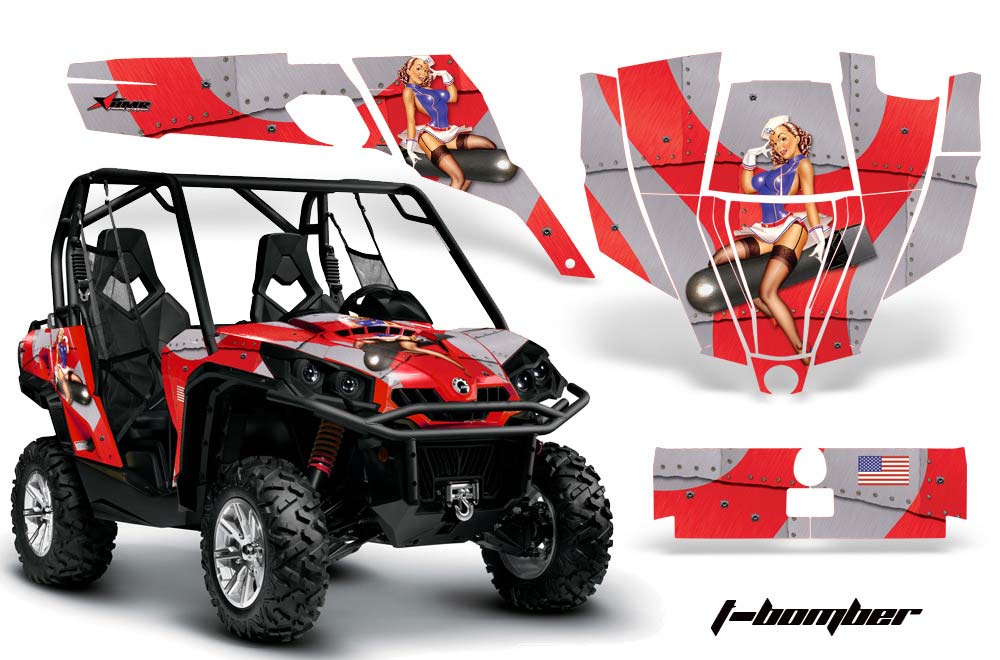 Can-Am Commander 1000 / 800 Graphic Kit - All Years T Bomber Red