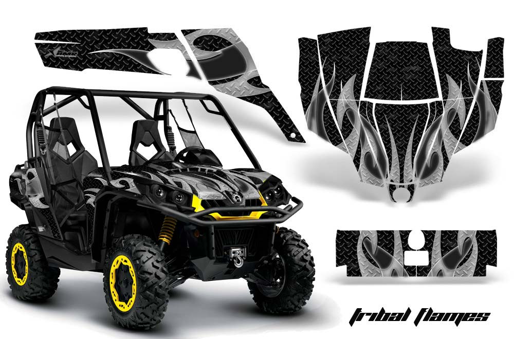 Can-Am Commander 1000 / 800 Graphic Kit - All Years Tribal Flames Black