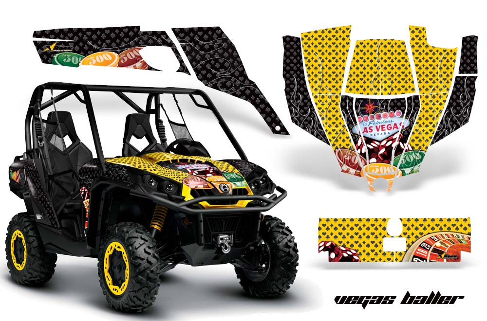 Can-Am Commander 1000 / 800 Graphic Kit - All Years Vegas Baller Black