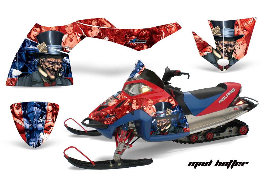 Polaris Fusion Sled Graphic Kit - 2005-2007 Mad Hatter Black