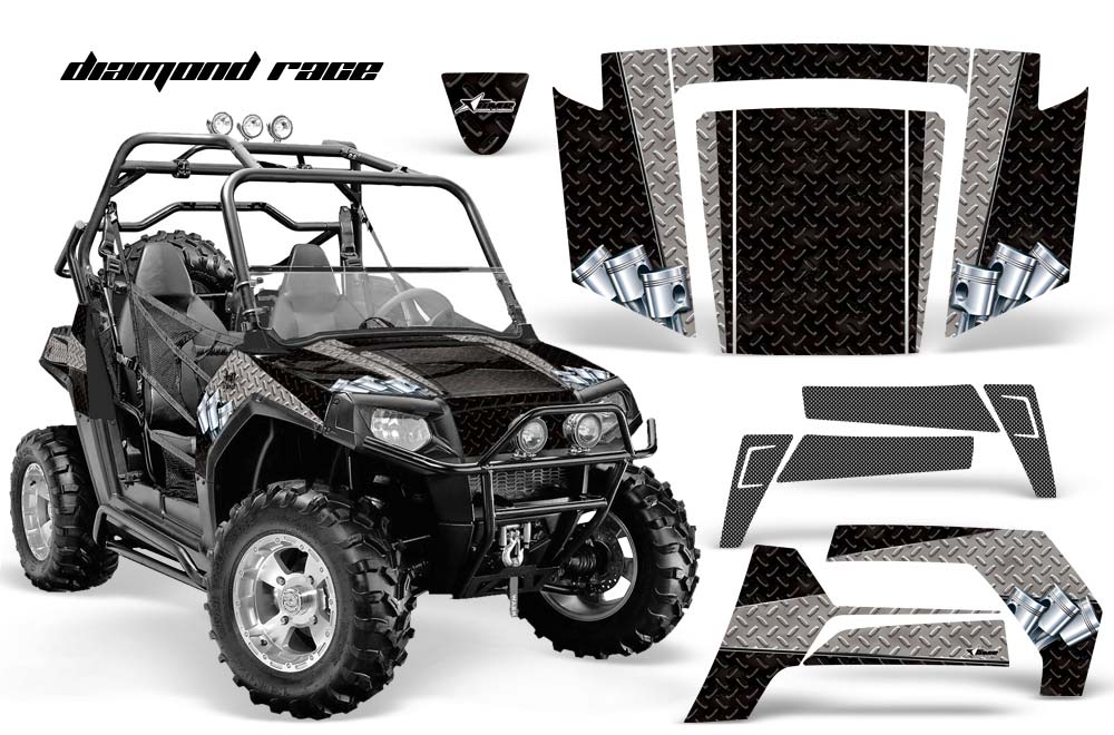 Polaris RZR 800 / 800S Graphic Kit - 2006-2010 Diamond Race Black