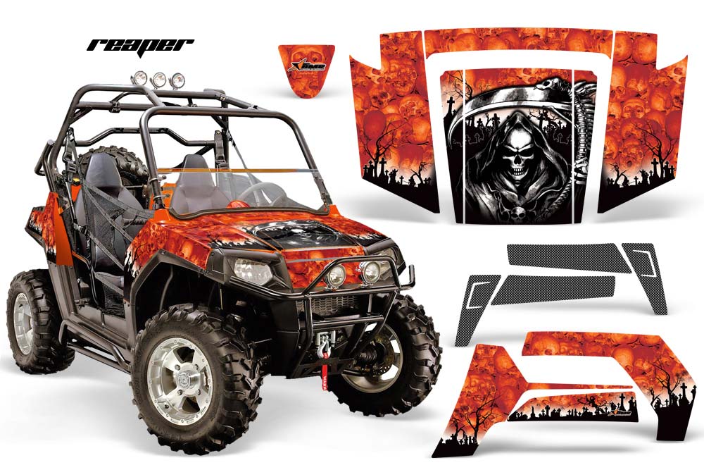 Polaris RZR 800 / 800S Graphic Kit - 2006-2010 Reaper Orange