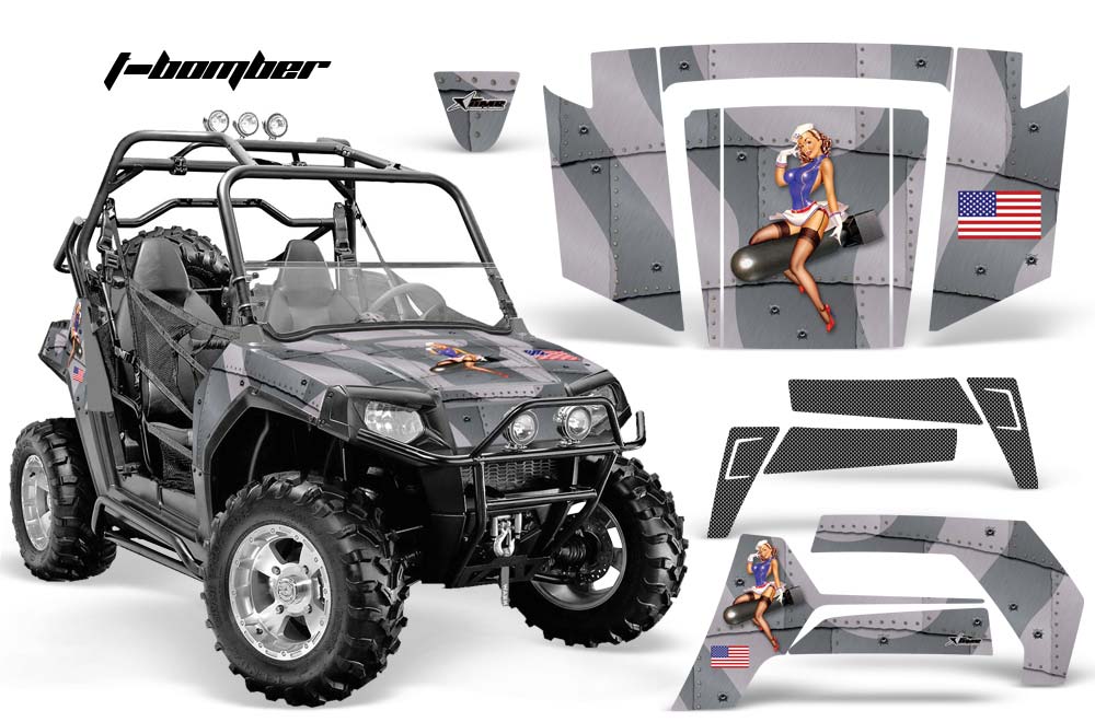 Polaris RZR 800 / 800S Graphic Kit - 2006-2010 T Bomber Silver