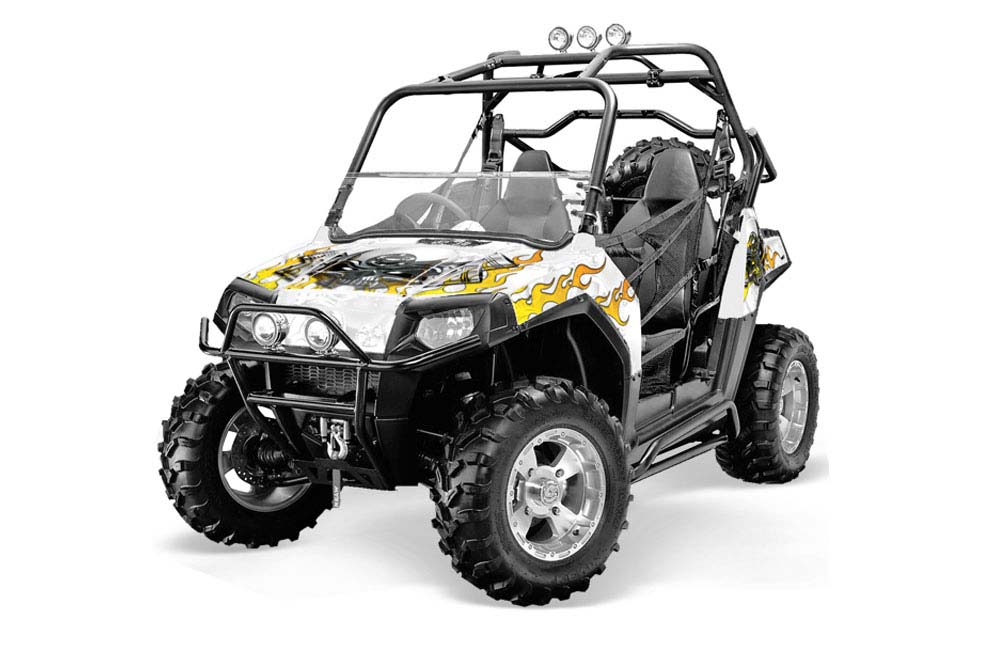 Polaris RZR 800 / 800S Graphic Kit - 2006-2010 Motorhead White