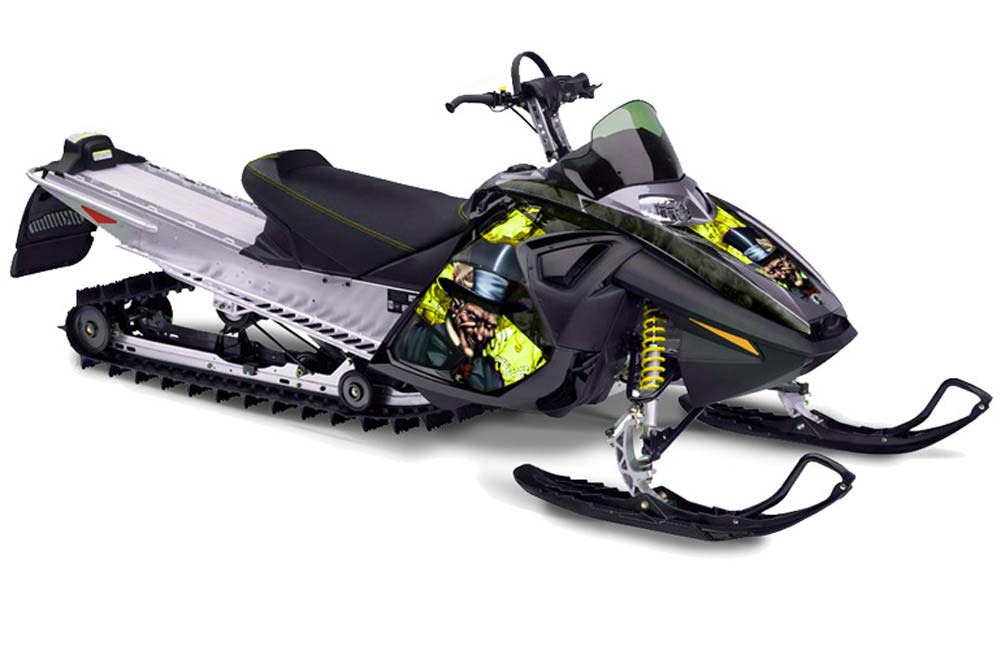 Ski Doo RT Sled Graphic Kit - 2005-2009 Mad Hatter Black