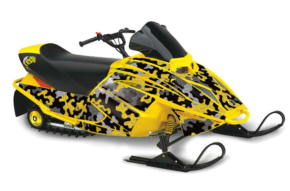 Ski Doo Mini Z Sled Graphic Kit - 2003-2008 Camoplate Yellow
