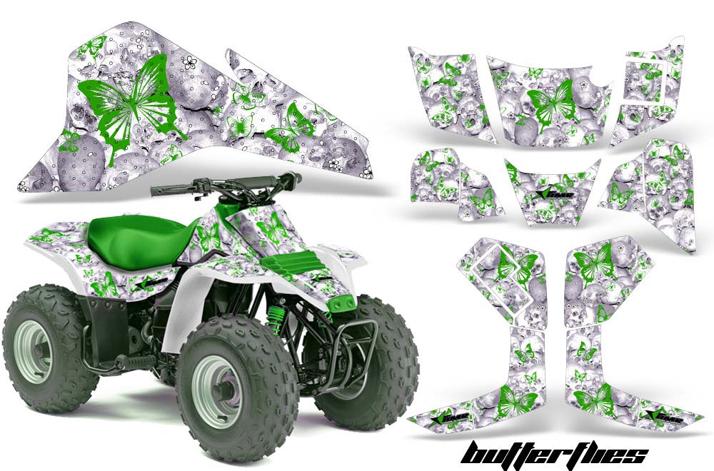 Kawasaki KFX 80 ATV Graphic Kit - 2003-2006 Butterfly Green