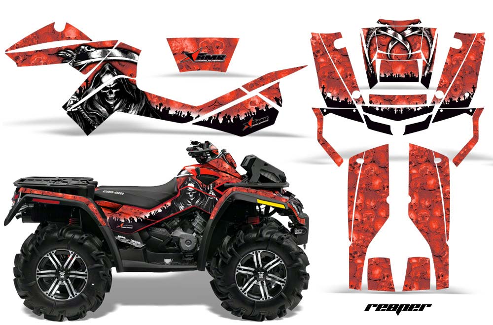 Can Am Outlander XMR 800R ATV Graphic Kit - 2006-2012 Reaper Red
