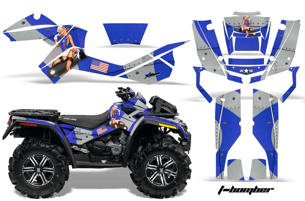 Can Am Outlander XMR 800R ATV Graphic Kit - 2006-2012 T Bomber Blue