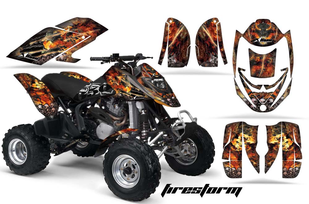 Can Am Bombardier DS650 ATV Graphic Kit - 2006-2016 Firestorm Black