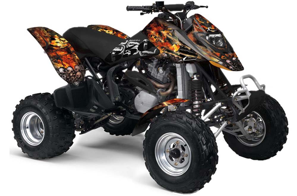 Can Am Bombardier DS650 ATV Graphic Kit - 2006-2016 Firestorm Black