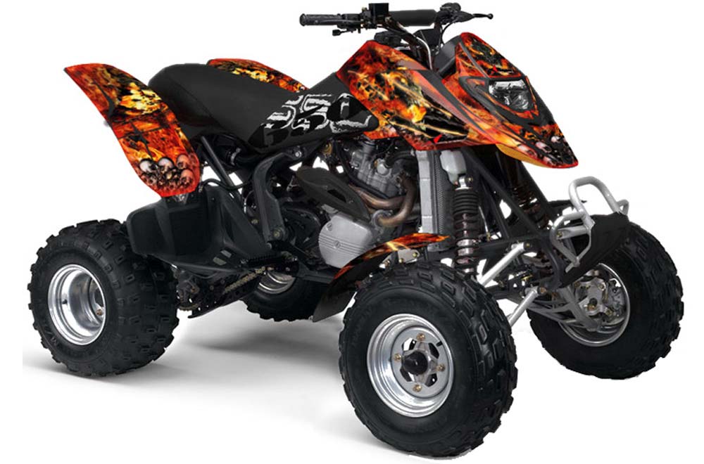 Can Am Bombardier DS650 ATV Graphic Kit - 2006-2016 Firestorm Red