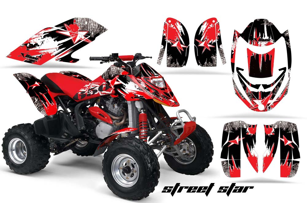 Can Am Bombardier DS650 ATV Graphic Kit - 2006-2016 Street Star Red