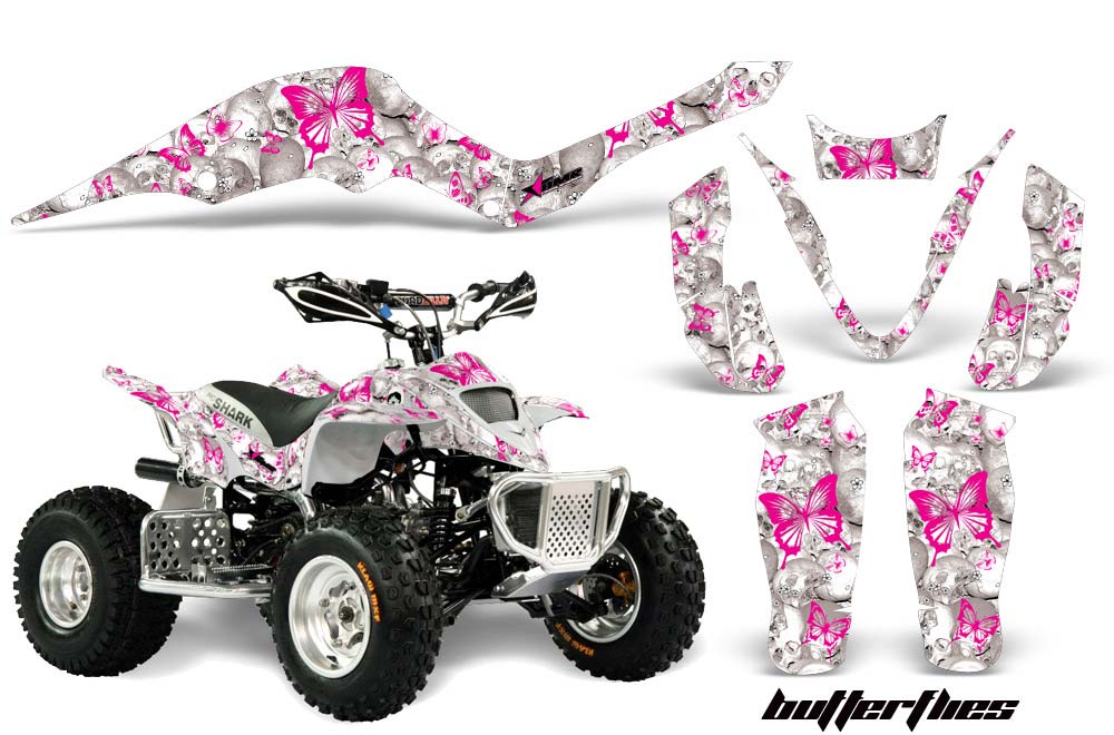 Apex Pro Shark MXR 70 / 90 ATV Graphic Kit - All Years Butterfly Pink