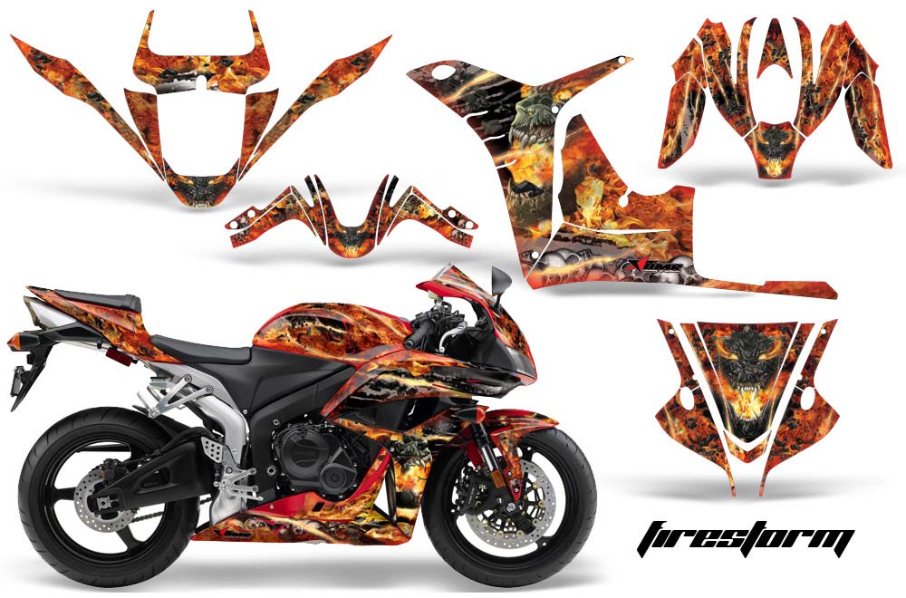 Honda CBR 600 RR Graphic Kit - 2007-2008 Firestorm Red