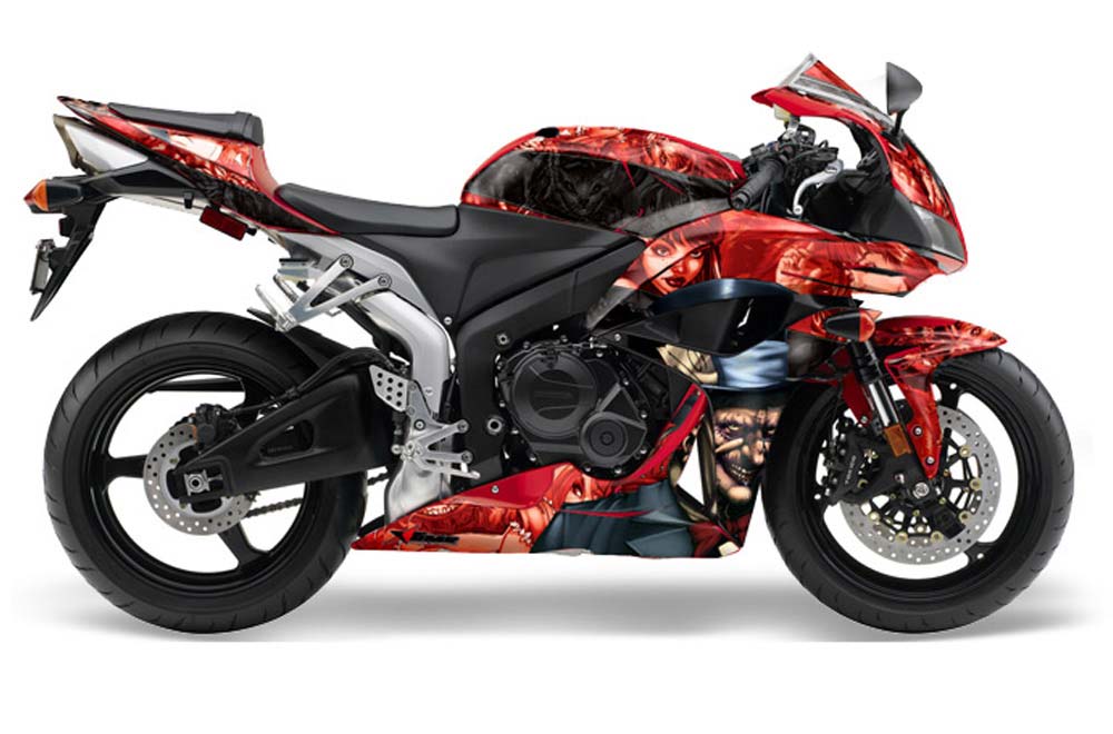 Honda CBR 600 RR Graphic Kit - 2007-2008 Mad Hatter Red
