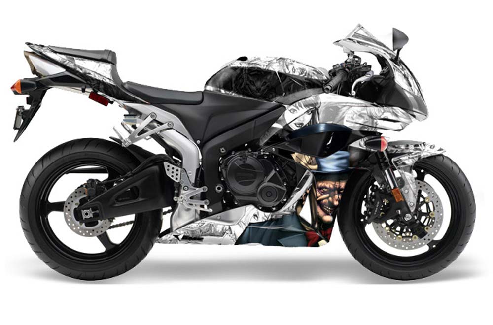 Honda CBR 1000 RR Graphic Kit - 2004-2005 Mad Hatter White