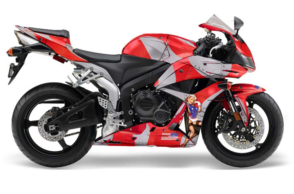 Honda CBR 1000 RR Graphic Kit - 2004-2005 T Bomber Red