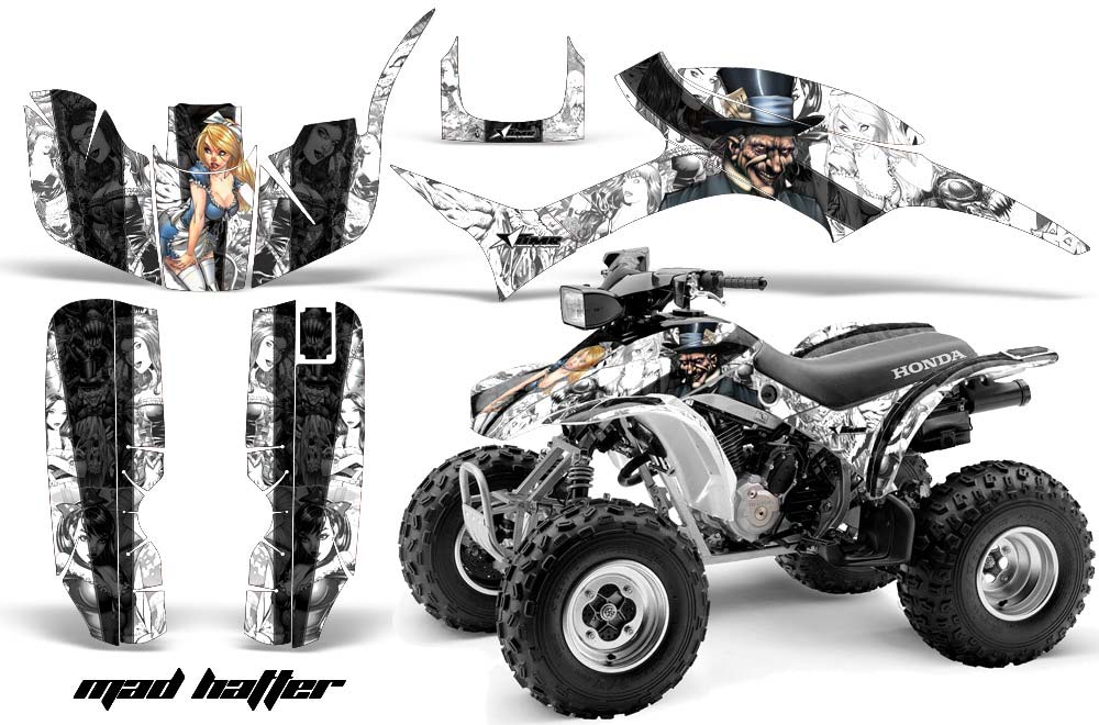 Honda TRX 300EX ATV Graphic Kit - 1993-2006 Mad Hatter White