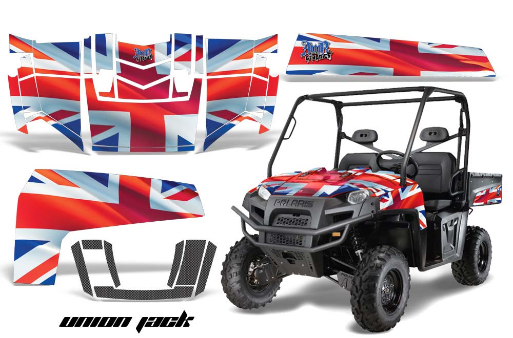 Polaris Ranger XP 500 / 800 / 900D 4x4 EFI Graphic Kit - 2010-2014 Union Jack Union Jack