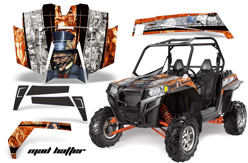 Polaris RZR 900 XP Graphic Kit - 2011-2014 Mad Hatter Orange