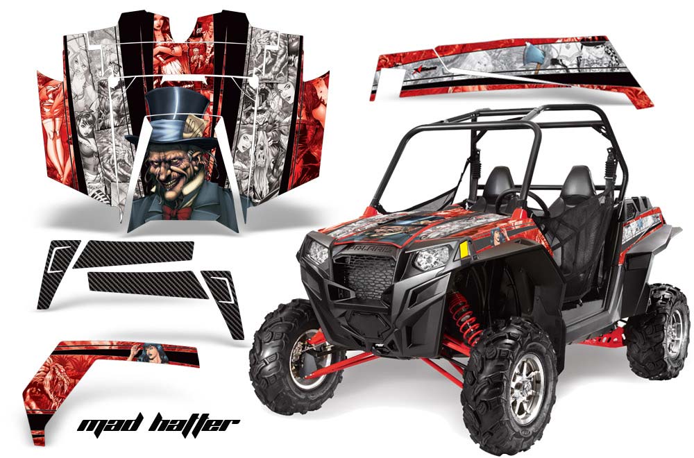 Polaris RZR 900 XP Graphic Kit - 2011-2014 Mad hatter Red