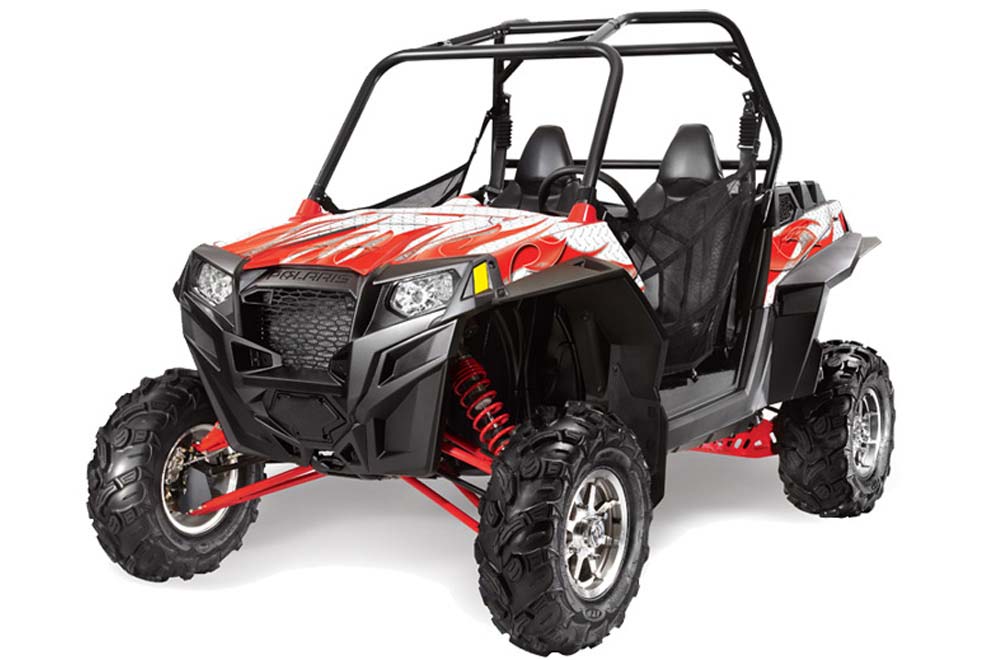 Polaris RZR 900 XP Graphic Kit - 2011-2014 Tribal Flames Red