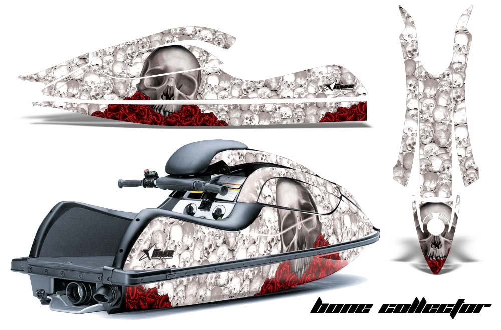 Kawasaki 800 SX / R Jet Ski Graphic Kit - 2003-2012 Bone Collector White