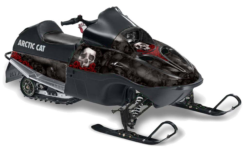 Arctic Cat 120 Sno Pro Youth Sled Graphic Kit - All Years Bone Collector Black