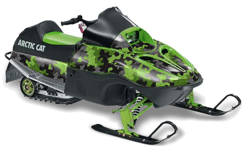Arctic Cat 120 Sno Pro Youth Sled Graphic Kit - All Years Camoplate Green