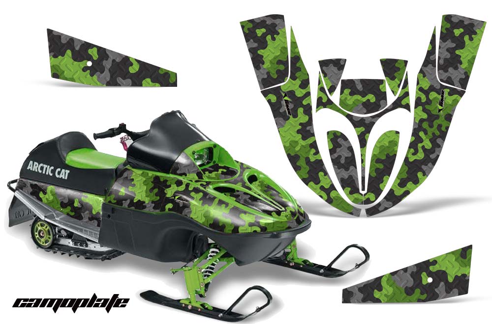 Arctic Cat 120 Sno Pro Youth Sled Graphic Kit - All Years Camoplate Green