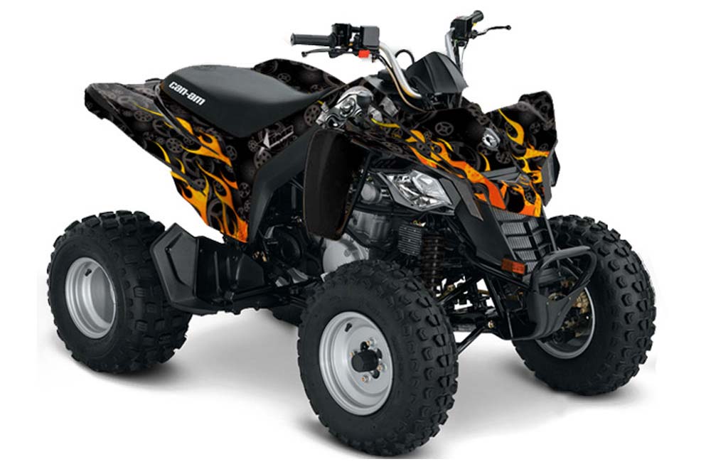 Can Am Bombardier DS250 ATV Graphic Kit - 2006-2021 Motorhead Black