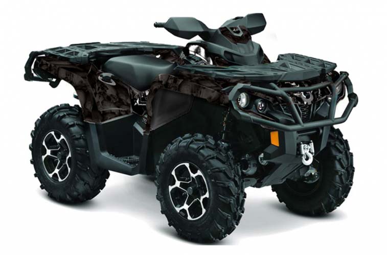 Can Am Outlander 500 / 650 / 800 / 800R / 1000 XT-P ATV Graphic Kit - 2013-2016 Reaper Black