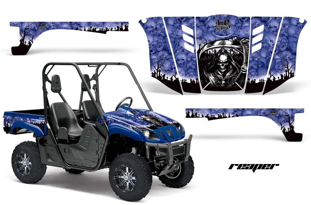 Yamaha Rhino 700 / 660 / 450 Graphic Kit - 2004-2013 Reaper Blue