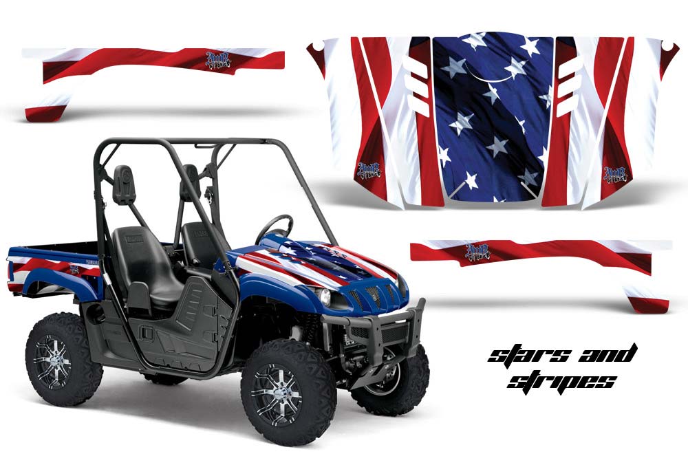 Yamaha Rhino 700 / 660 / 450 Graphic Kit - 2004-2013 Stars and Stripes Red White & Blue